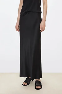 Matte Sand Washed Silk A-line Skirt