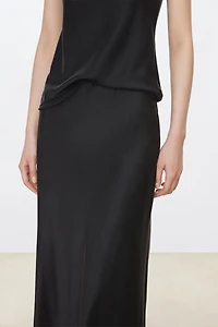 Matte Sand Washed Silk A-line Skirt