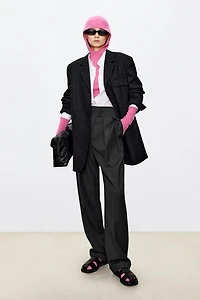 Merino Wool Dress Pants with Adjustable Waist Closure