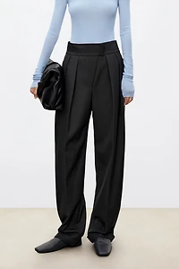 Merino Wool Dress Pants with Adjustable Waist Closure