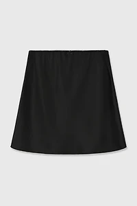 Minimalist Acetate Satin Mini Skirt