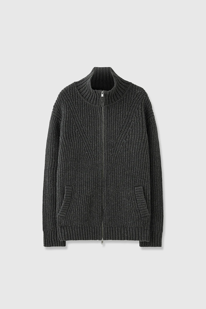 Mixed-color Turtleneck Pullover