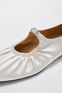 Mulberry Silk Hand-Pleated Ballet Flats