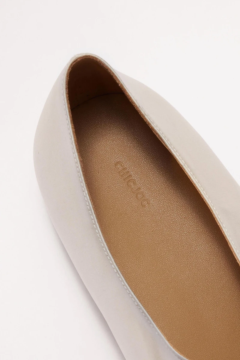 Mulberry Silk Hand-Pleated Ballet Flats