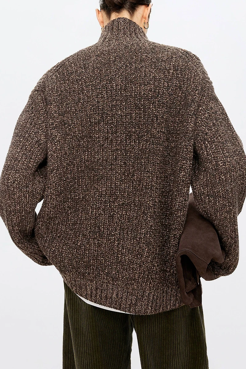 Multi-colored Turtleneck Pullover