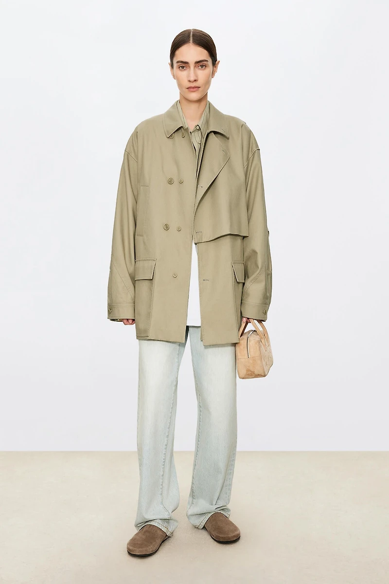 Multi-Pocket Utility Trench Jacket