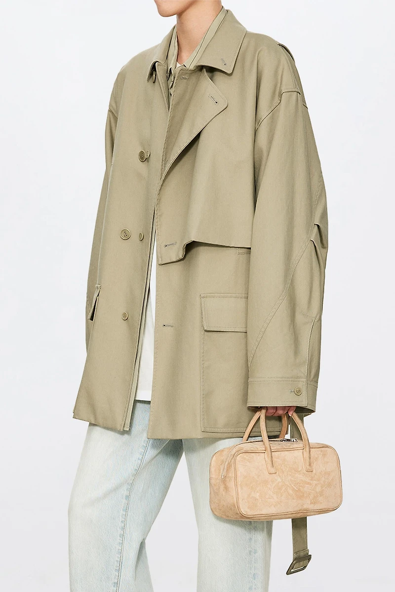 Multi-Pocket Utility Trench Jacket