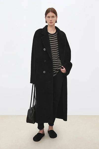 Peruvian 100% Alpaca Classic Double-Breasted Coat