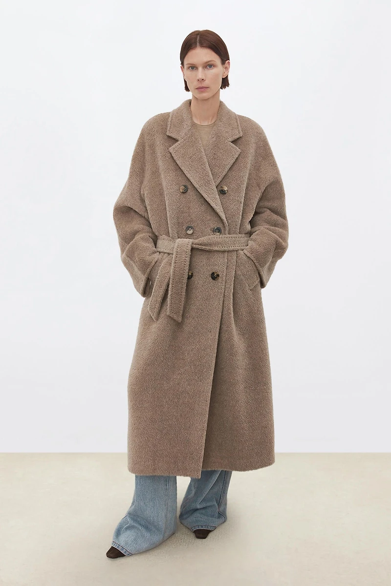 Peruvian 100% Alpaca Classic Double-Breasted Coat
