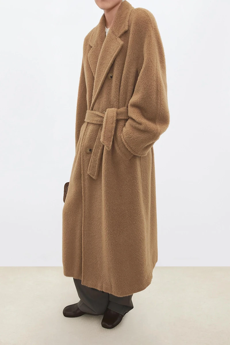 Peruvian INCA Undyed Suri Alpaca Long Coat