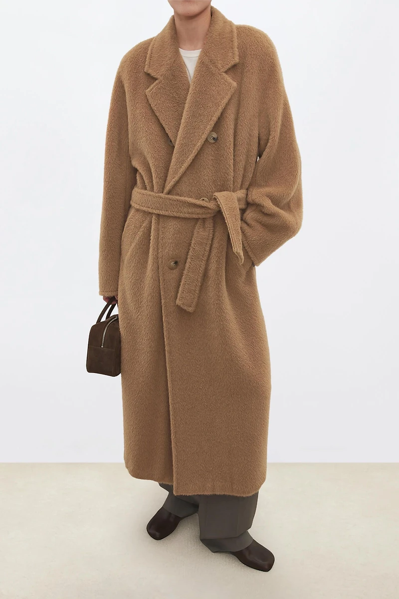 Peruvian INCA Undyed Suri Alpaca Long Coat