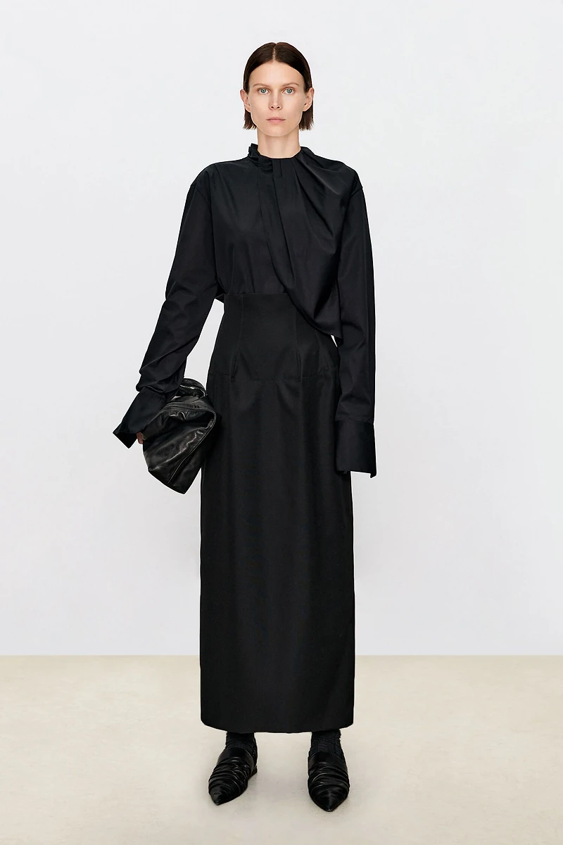 Pima Cotton Draped Blouse