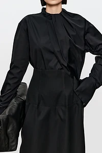 Pima Cotton Draped Blouse