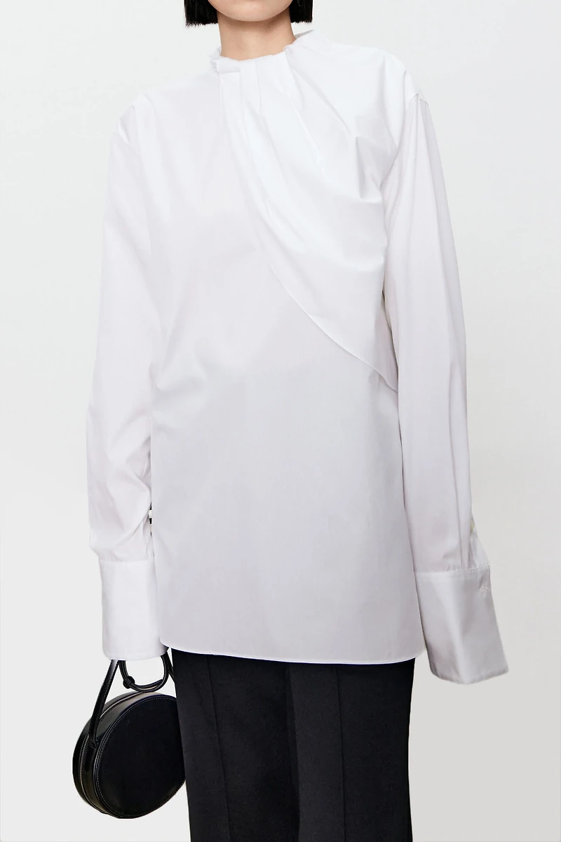 Pima Cotton Draped Blouse
