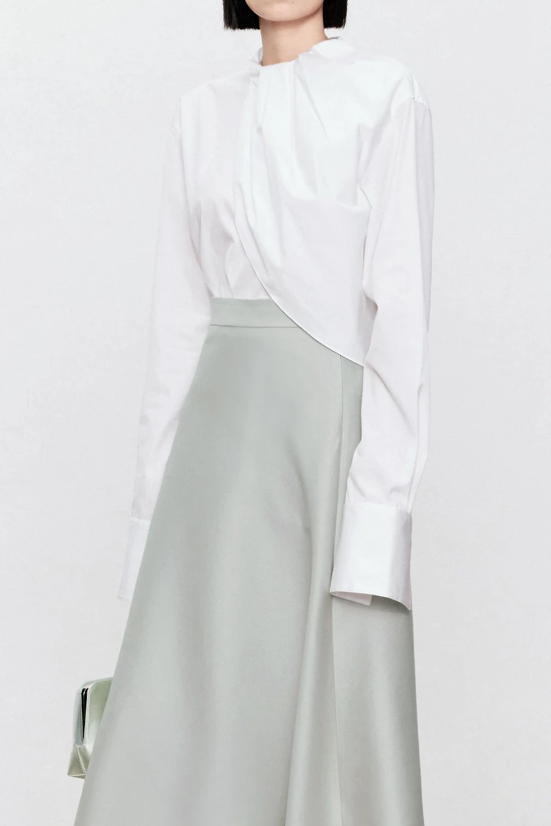 Pima Cotton Draped Blouse
