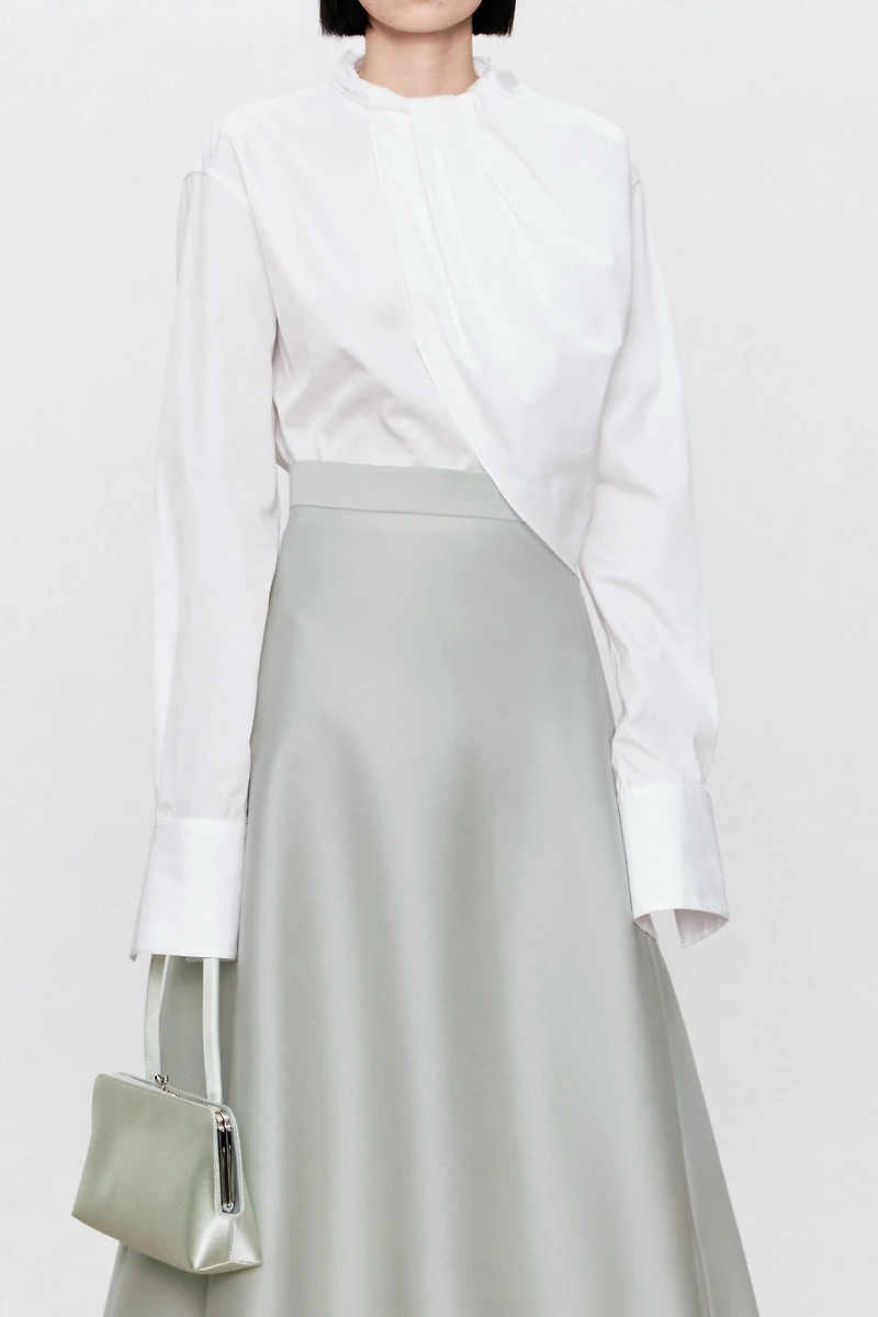 Pima Cotton Draped Blouse
