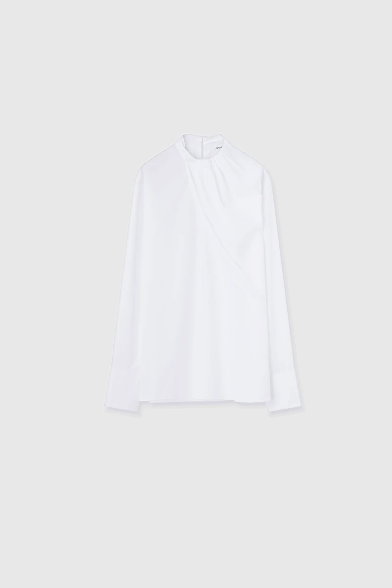 Pima Cotton Draped Blouse