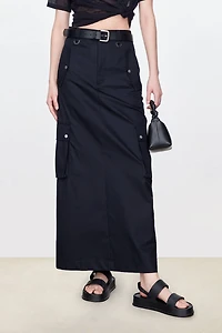 PIMA Cotton Workwear-Style Straight Skirt