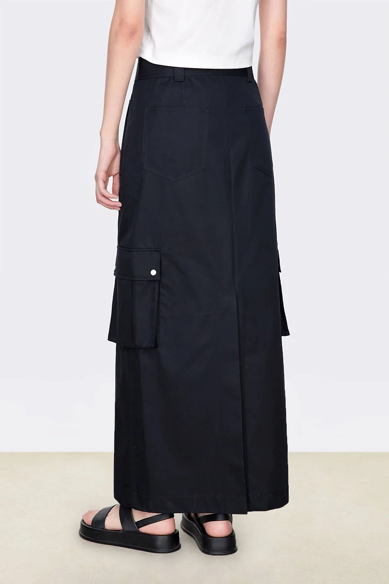 PIMA Cotton Workwear-Style Straight Skirt
