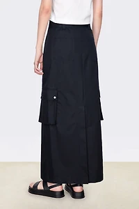 PIMA Cotton Workwear-Style Straight Skirt
