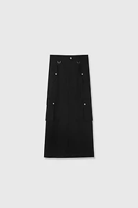 PIMA Cotton Workwear-Style Straight Skirt