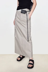 PIMA Cotton Workwear-Style Straight Skirt