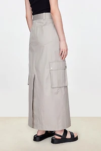 PIMA Cotton Workwear-Style Straight Skirt