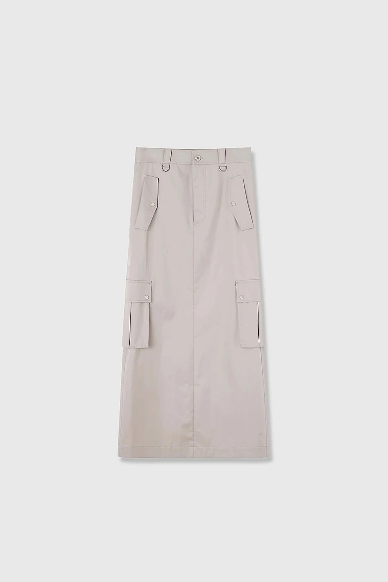 PIMA Cotton Workwear-Style Straight Skirt