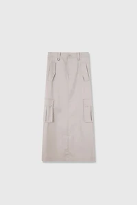 PIMA Cotton Workwear-Style Straight Skirt