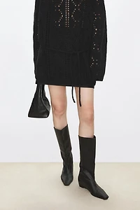 Premium Lamb Leather Knot-Top Hand Bag