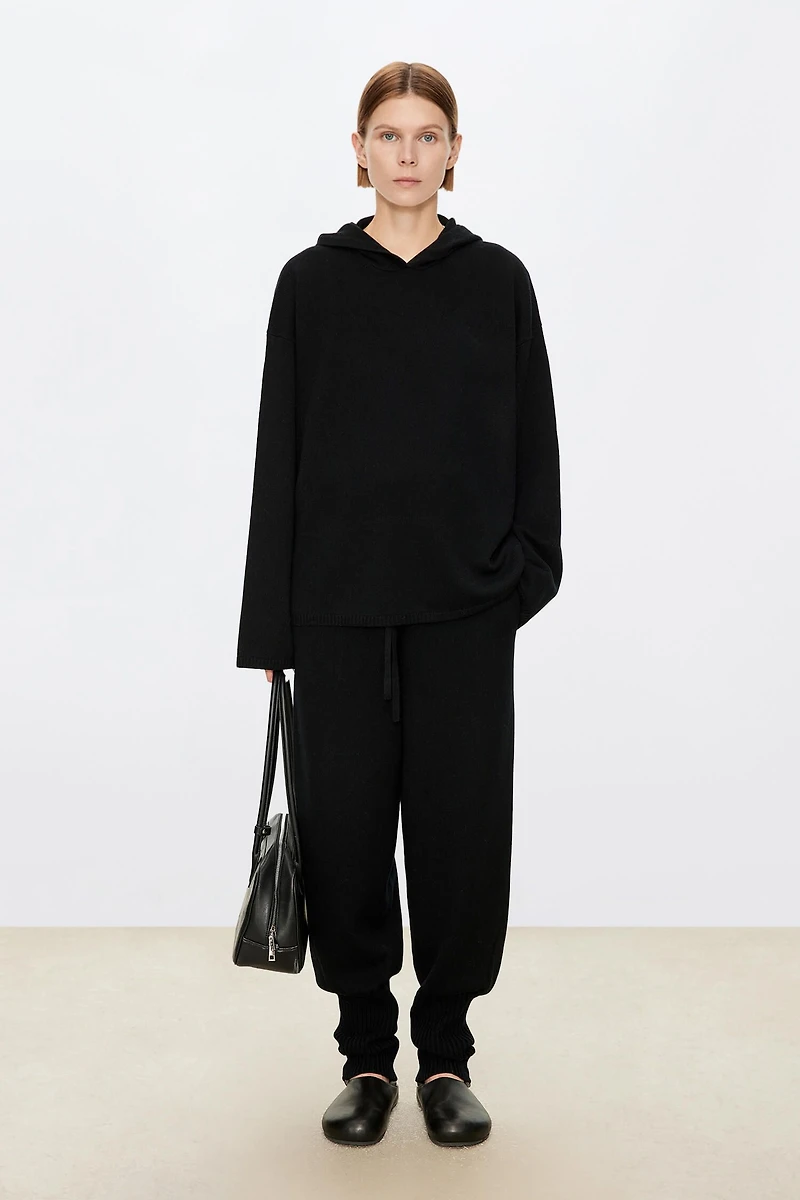 Pure Cashmere Cuffed Leg Sport Trousers