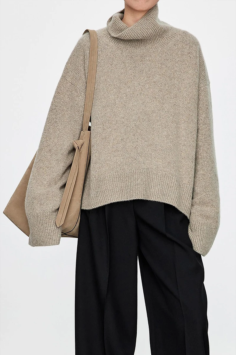 Pure Cashmere High-grammag High-neck sweater