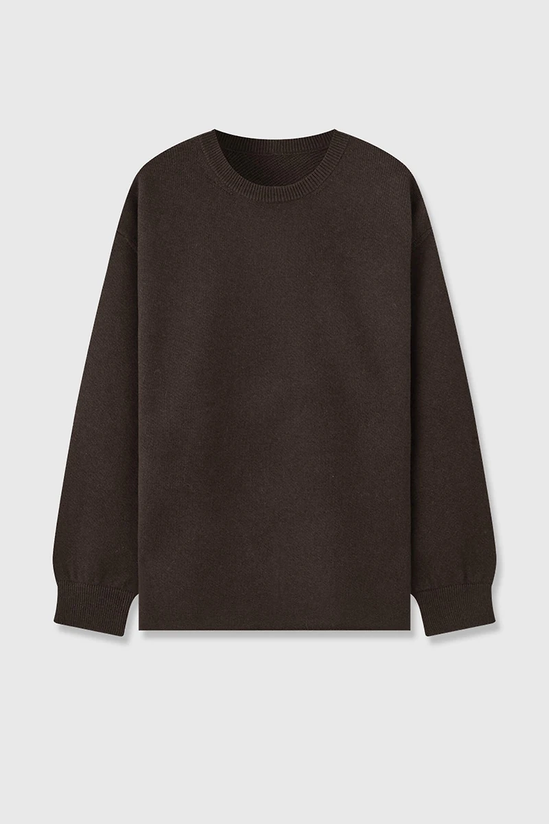Pure Cashmere Looped Terry-Lined Relaxed Long Sweater