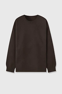 Pure Cashmere Looped Terry-Lined Relaxed Long Sweater