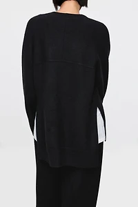 Pure Cashmere Loose Sleeves Round-Neck Sweater
