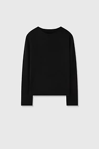 Pure Cashmere Roll-Trim Sweater