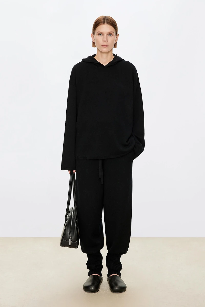 Pure Cashmere Thickened Hoodie Sweater