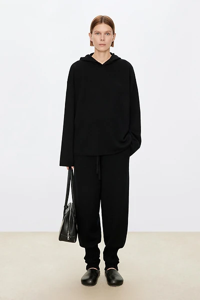 Pure Cashmere Thickened Hoodie Sweater
