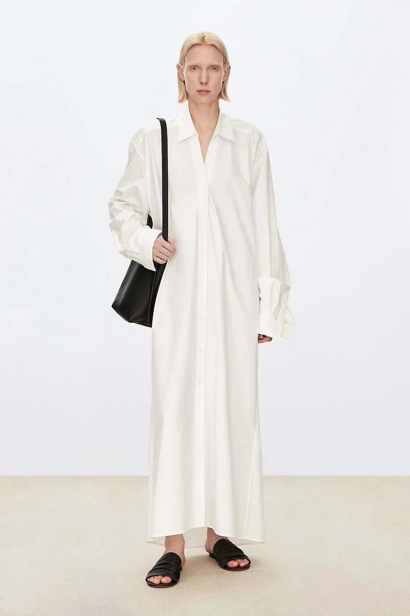 Pure Cotton Oversized Shirt Dress