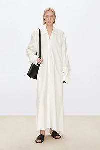 Pure Cotton Oversized Shirt Dress