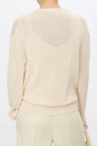 Pure Cotton Yarn Overlap Cardigan