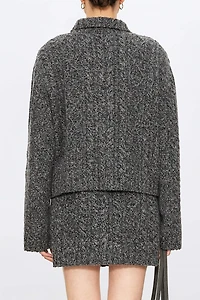Pure Wool Cable Knit Cardigan