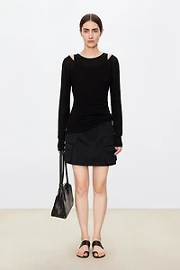 Pure Wool Crew-Neck Long-Sleeve T-Shirt