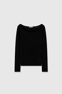 Pure Wool Crew-Neck Long-Sleeve T-Shirt