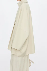 Pure Wool Handcrafted Double-Faced Bathrobe Coat