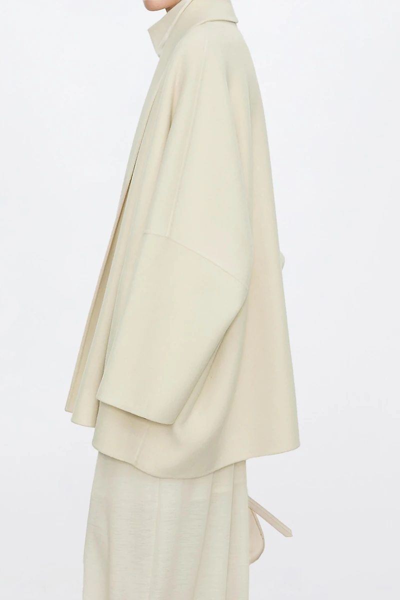 Pure Wool Handcrafted Double-Faced Bathrobe Coat