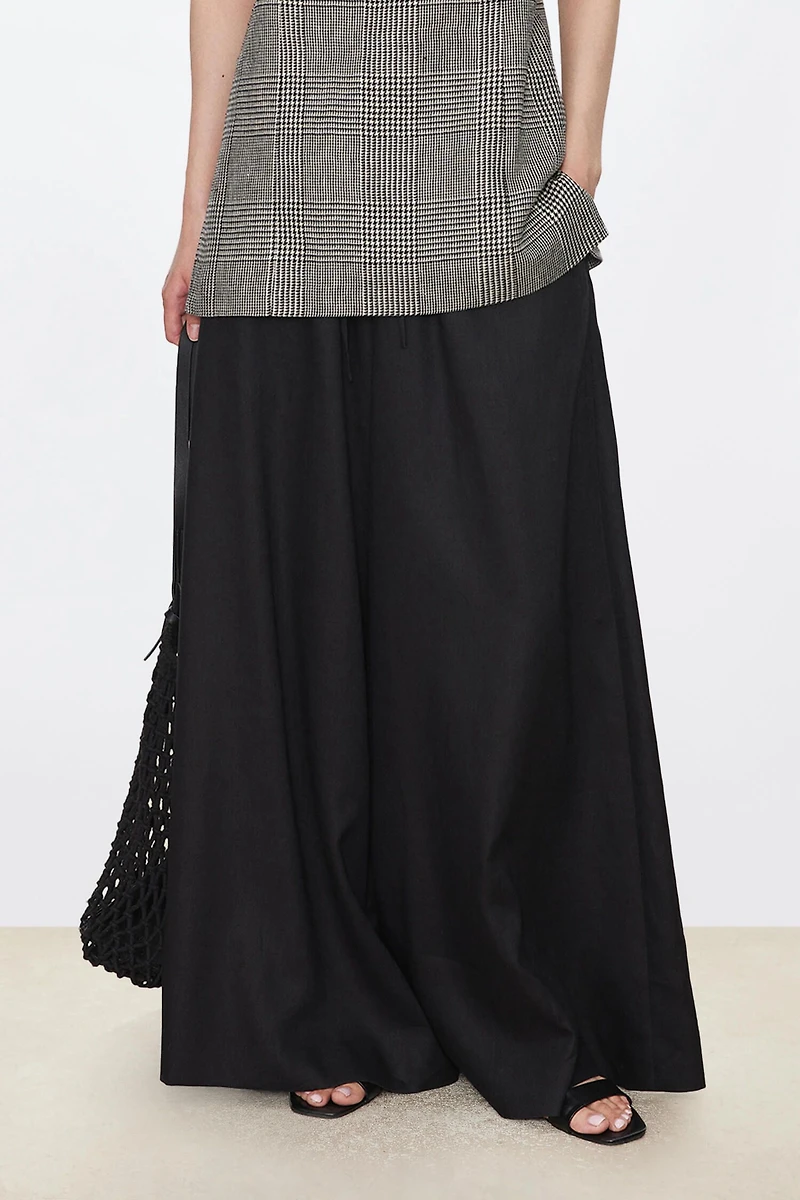 Pure Linen Extra Wide-Leg Trousers