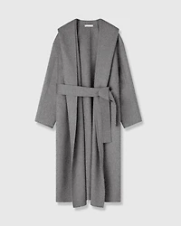 Pure Wool Hooded Long Lengths Coat