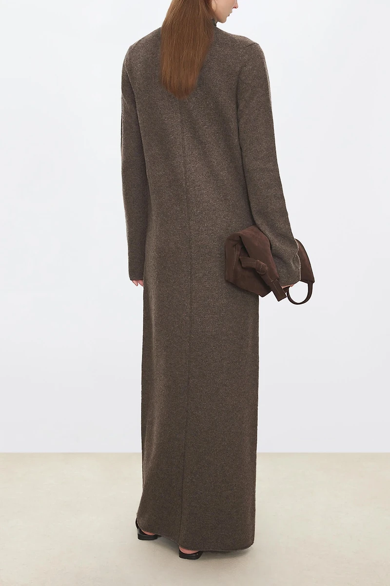 Pure Wool Longline Turtleneck Dress
