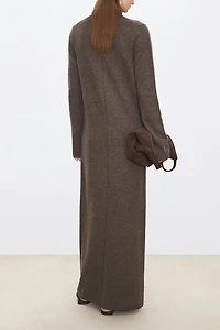 Pure Wool Longline Turtleneck Dress